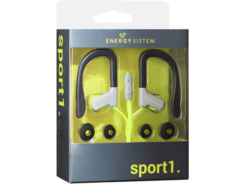 Auriculari Sport 1 Mic Colore Giallo Energy Sistem 429356