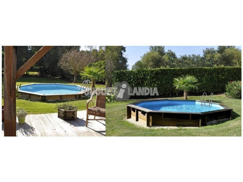 Pool Rund Holz Violette 511x124 Cm. Gre 790085