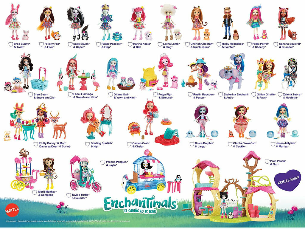 Enchantimals Muñeca Zelena Zebra y Hoofette Mattel FKY75