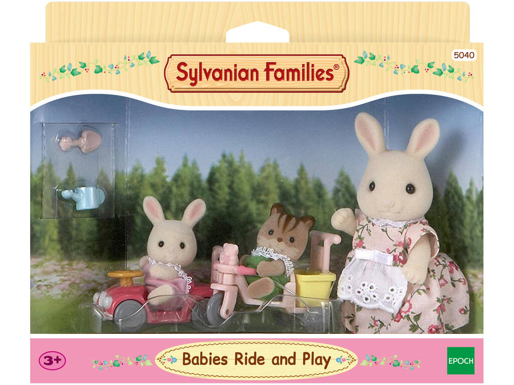 Sylvanian Families Mamma e Bebè con Auto e Triciclo Epoch 5040
