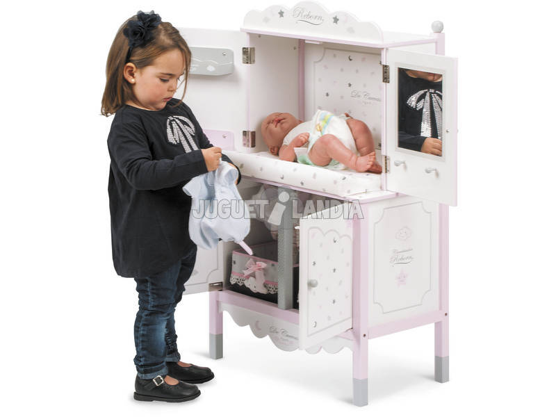 DeCuevas Toys - Armario cambiador de madera para muñecas (54846)