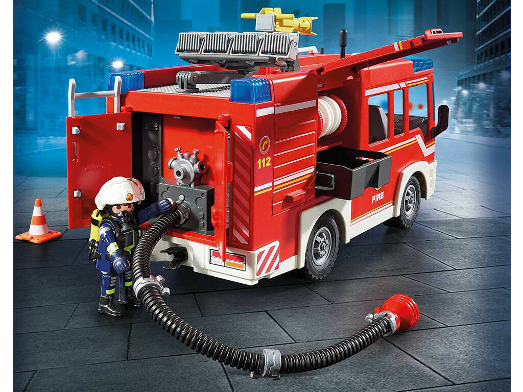 Playmobil Camion de Pompiers avec Lumière et Son 9464