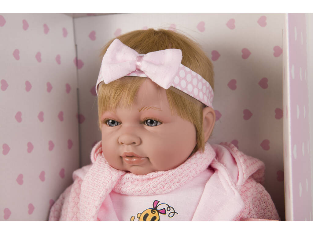 Neugeborene Weinende Sara Puppe 50 cm. mit Schal Berbesa 5210