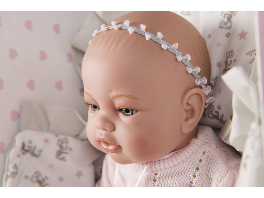 Neugeborene Puppe 42 cm. mit Kleidwechsler Berbesa 5118