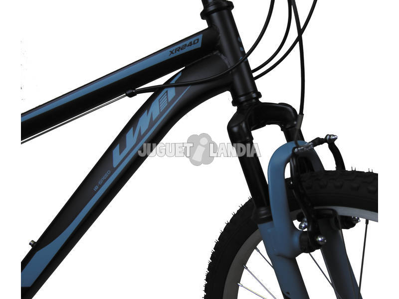 Bicicletta XR-240 Nera con Cambio Shimano 18v e Sospensione Anteriore Umit 2470CS-7