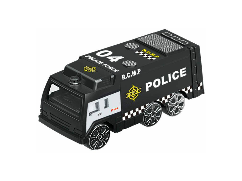 Aereo Polizia Valigetta Porta Auto con 3 veicoli e accessori