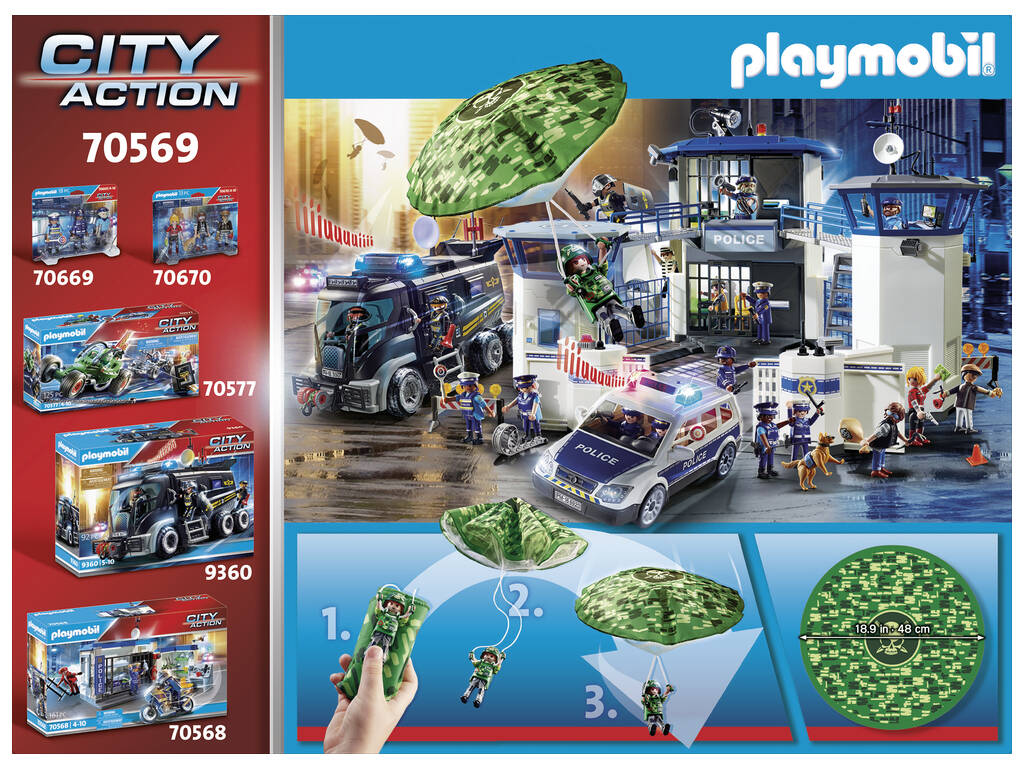 Playmobil City Action Perseguição de pára-quedas 70569