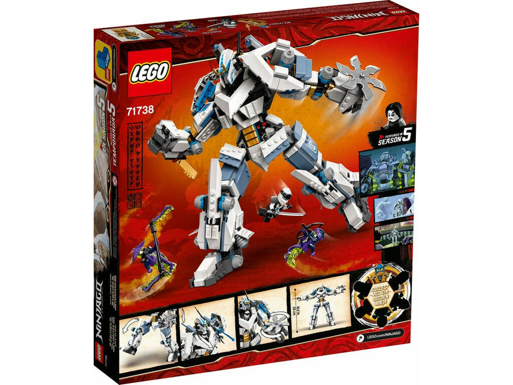 Lego Ninjago-Kampf auf Zanes Titan-Roboter 71738