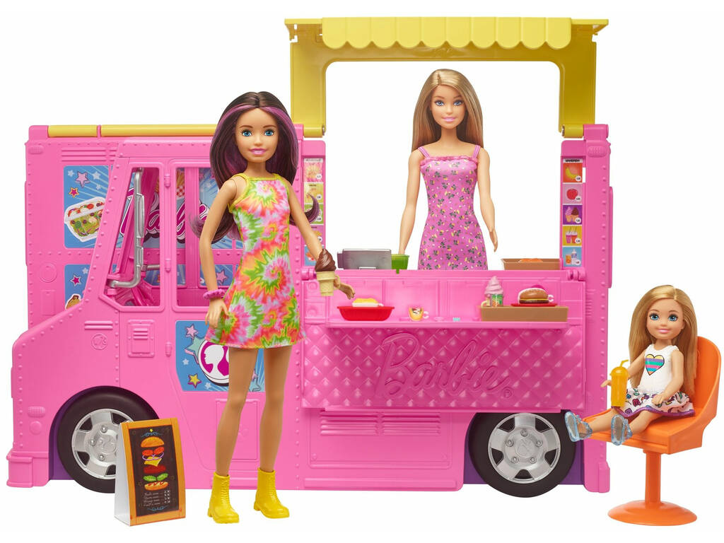 Barbie e Sorelle Veicolo ristorante con accessori Mattel GWJ58