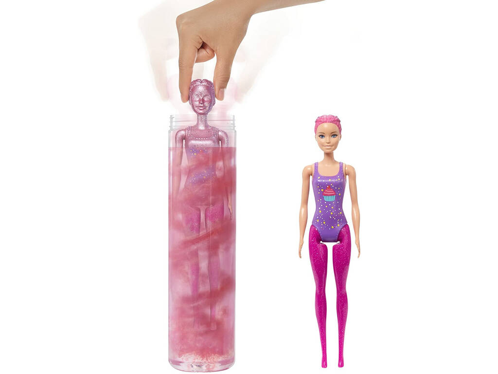 Barbie Bambola Color Reveal Acconciature Cupcake Mattel HBG39