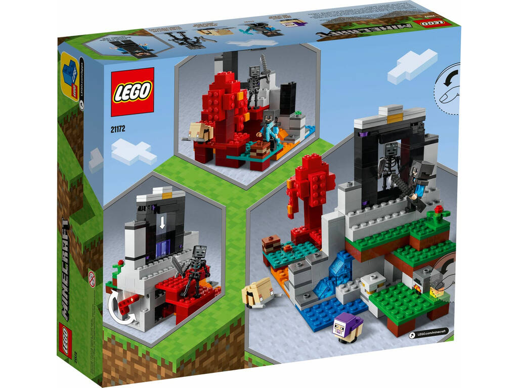 Lego Minecraft Das zerstörte Portal 21172 - Juguetilandia