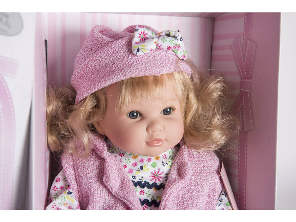 Sandra Sprechende Puppe 40 cm. Kleid und Hut Berbesa 4420