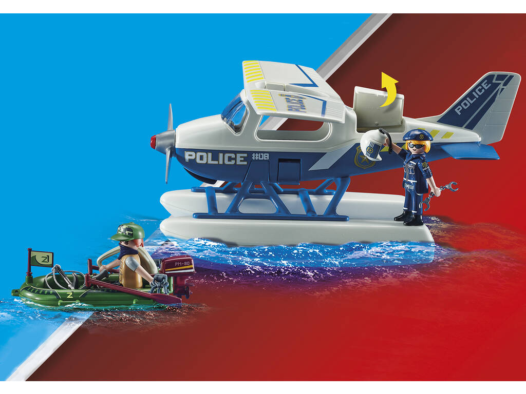 Playmobil Verfolgung des Schmugglers mit dem Wasserflugzeug der Polizei 70779