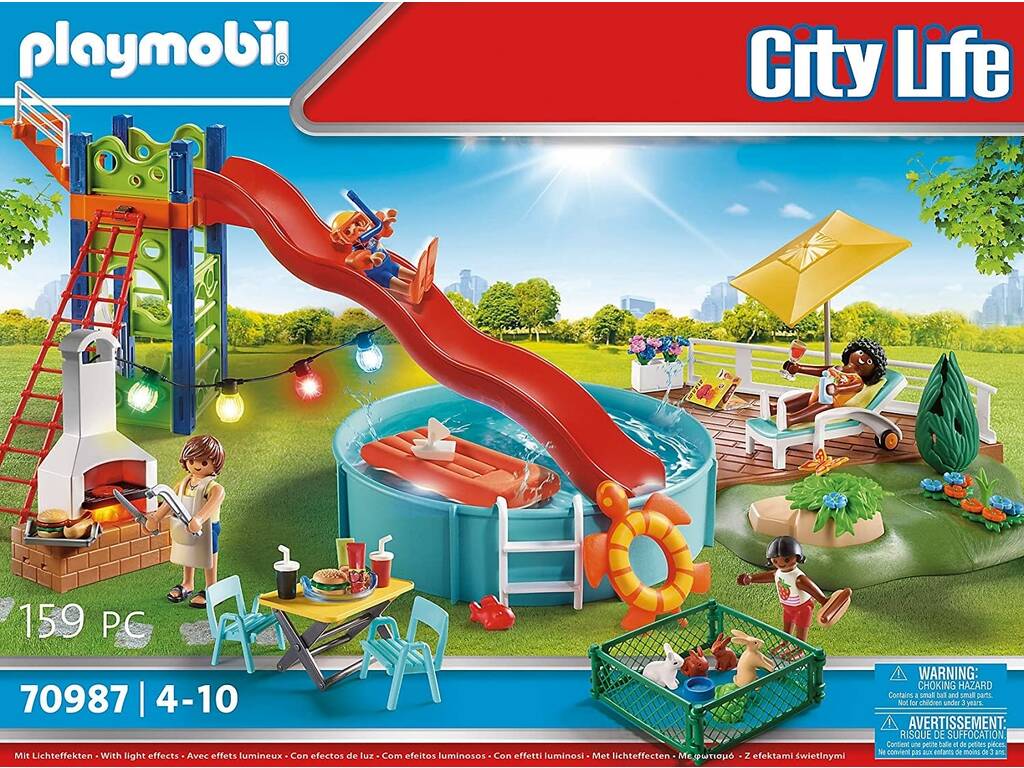 Playmobil Moderne Hauspoolparty mit Rutsche 70987
