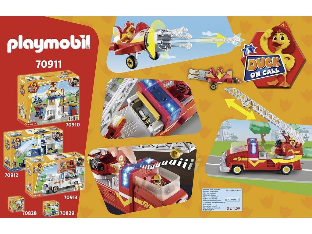 Playmobil Duck On Call Camión de Bomberos 70911