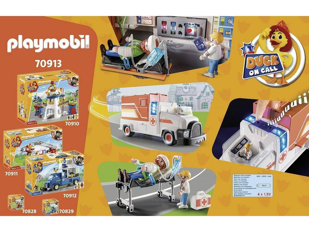 Playmobil Duck On Call Camion Ambulanza 70913