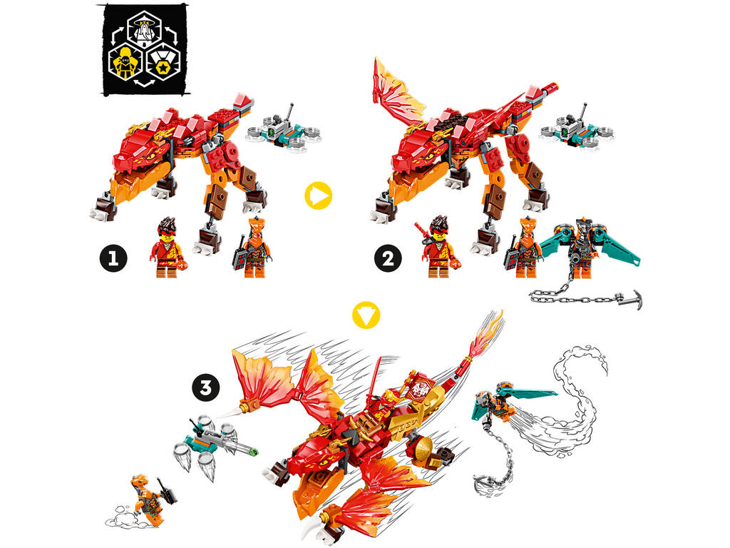 Lego Ninjago Dragón de Fuego EVO de Kai 71762