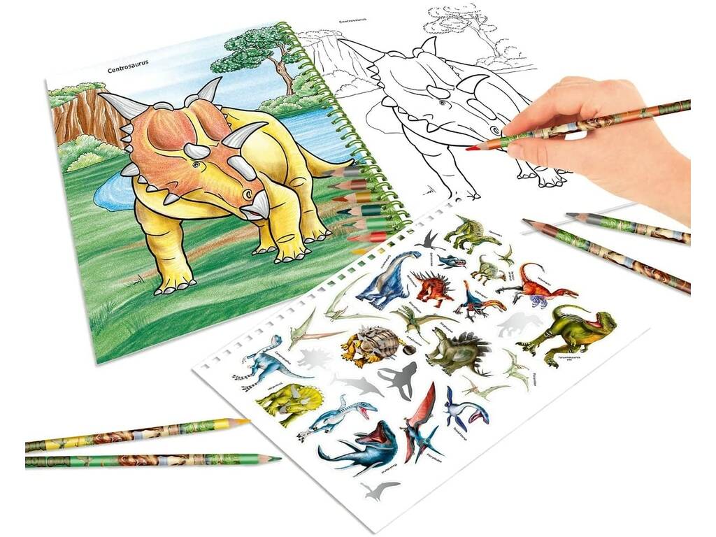 Dino World Depesche Livre à colorier avec tirages 11385