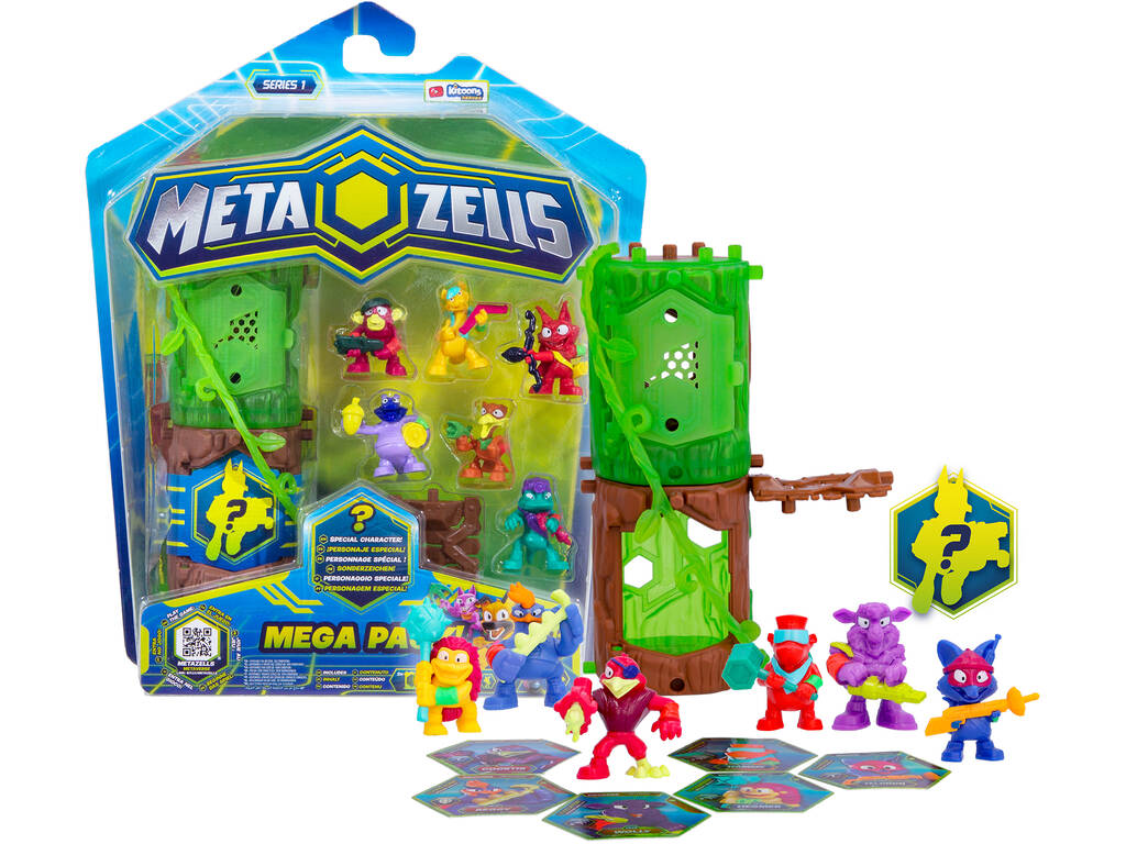 Metazells Mega Pack 7 figuras y 2 Troncos IMC Toys 906945