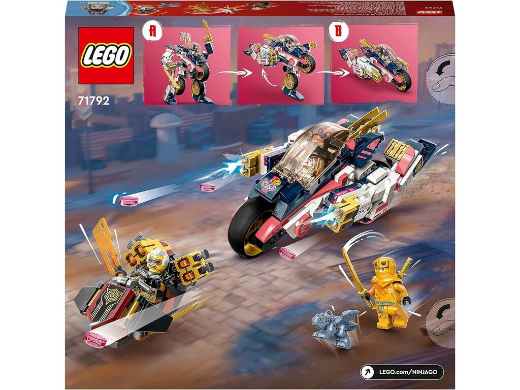 Lego Ninjago Ninjago Vélo de course transformable dans la Mecque de Sora 71792