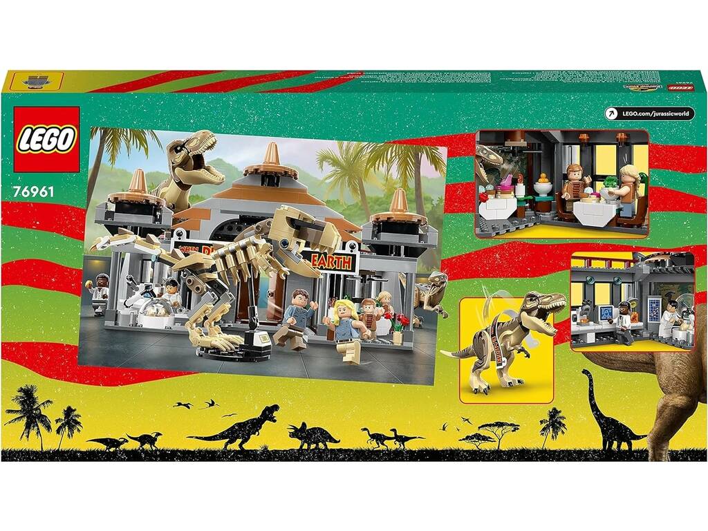 Lego Jurassic World Besucherzentrum Angriff von T-Rex und Raptor 76961