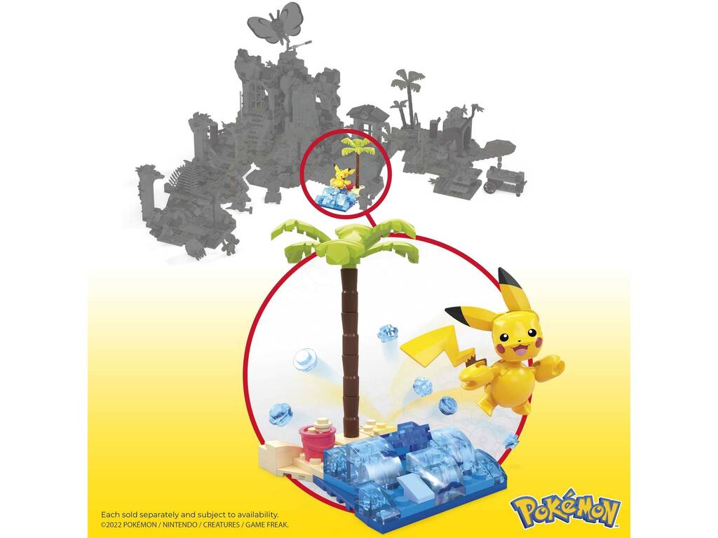 Pokémon Mega Pack Diversão na Praia de Pikachu Mattel HDL76