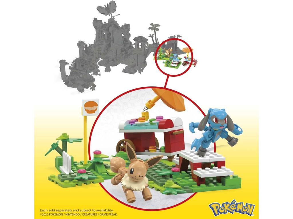 Pokémon Mega Pack Picnic Pokémon com Eevee e Riolu Mattel HDL80