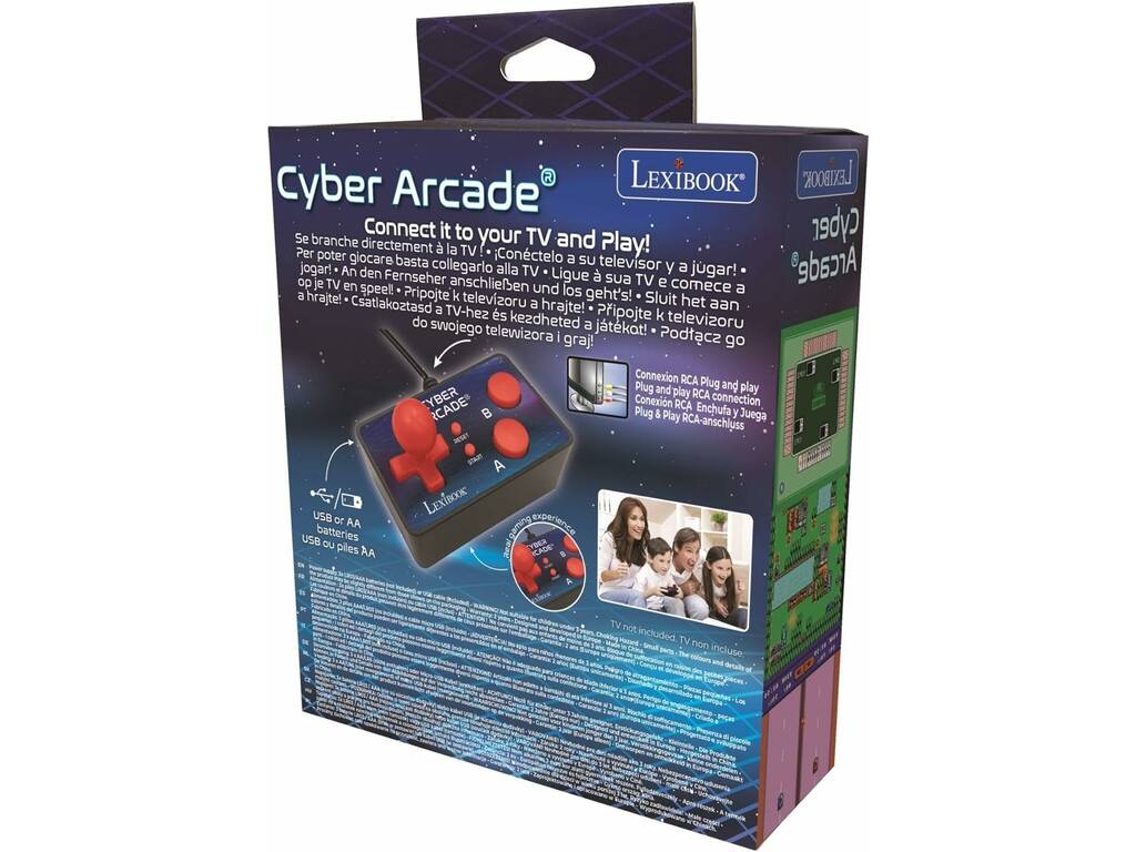 Lexibook JG6500 Tragbare Cyber-Arcade-Taschenkonsole 200 Spiele