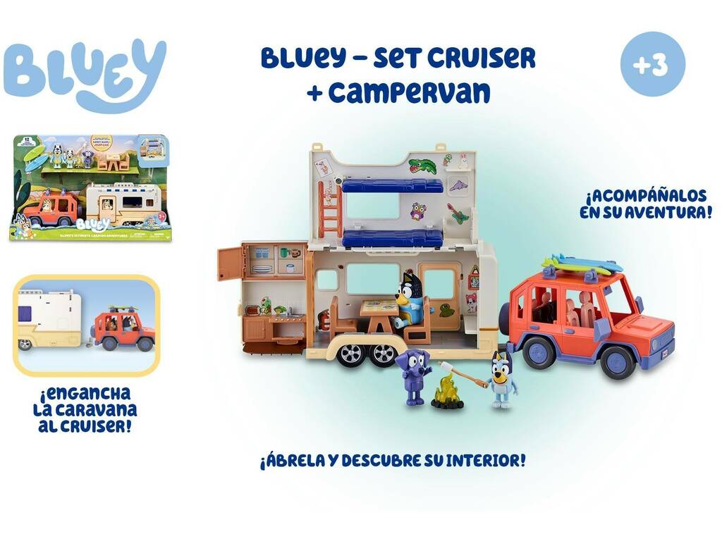Ensemble Bluey Family Cruiser + Campervan Famosa BLY53000