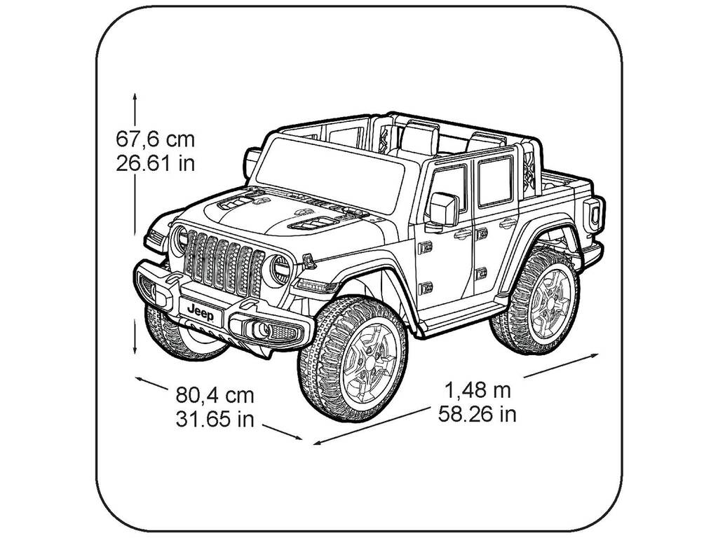 Voiture Jeep Rubicon 12V de Famosa FEN13000