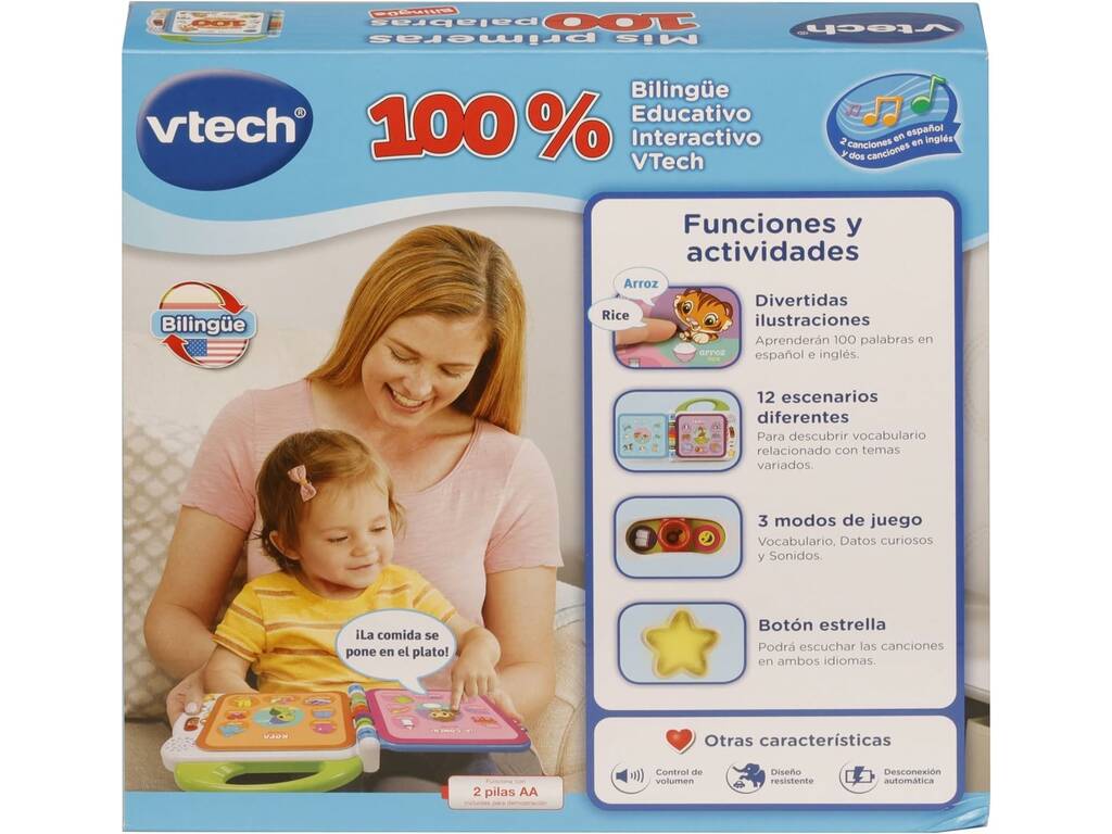 VTech Baby - Libro per imparare l'inglese - Le mie prime 100 parole