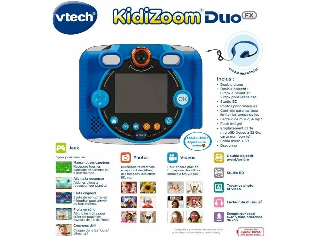 Kidizoom Duo DX 12 en 1 Bleu Vtech 519922