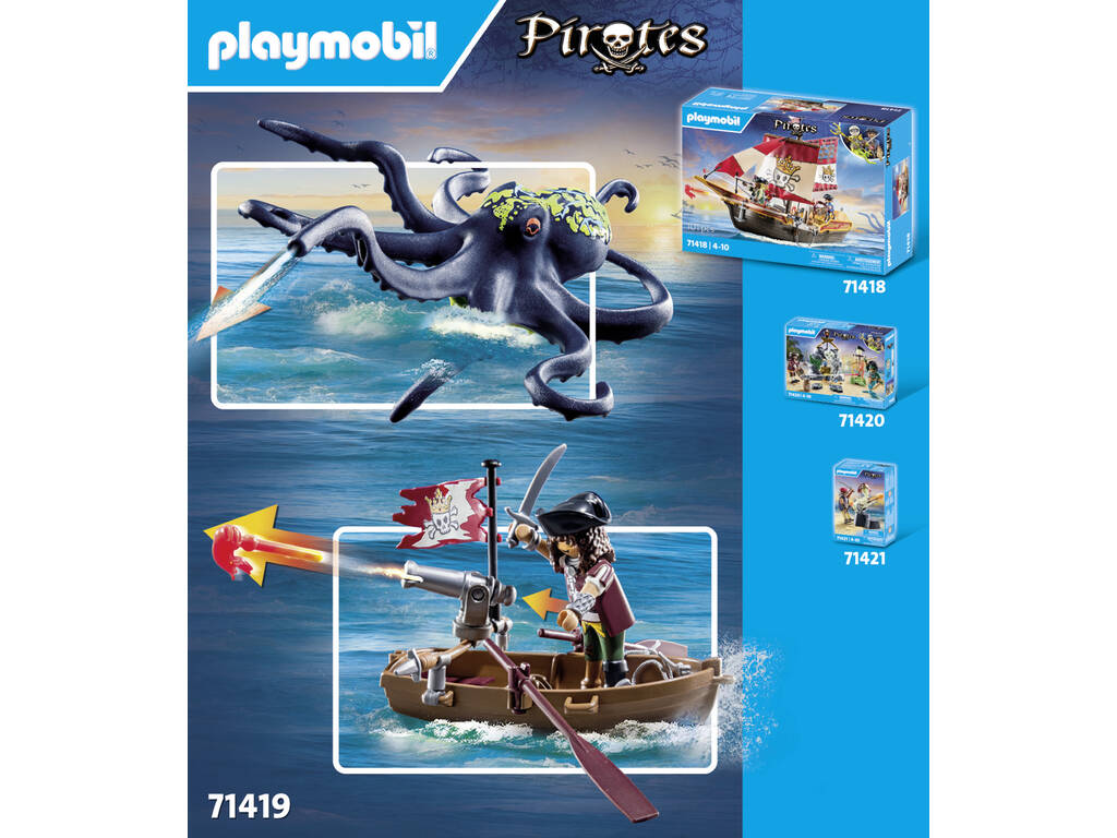 Playmobil Pirates et poulpe géant 71419