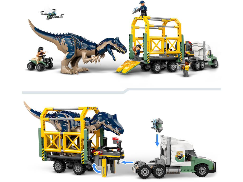 Lego Jurassic World Misiones Dinosaurio: Camión de Transporte del Allosaurus 76966