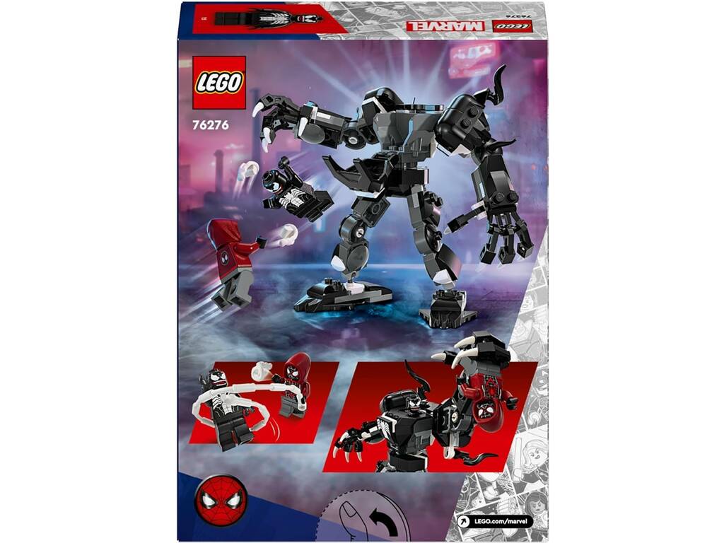Lego Marvel Spiderman Armatura robotica Venom VS Miles Morales 76276
