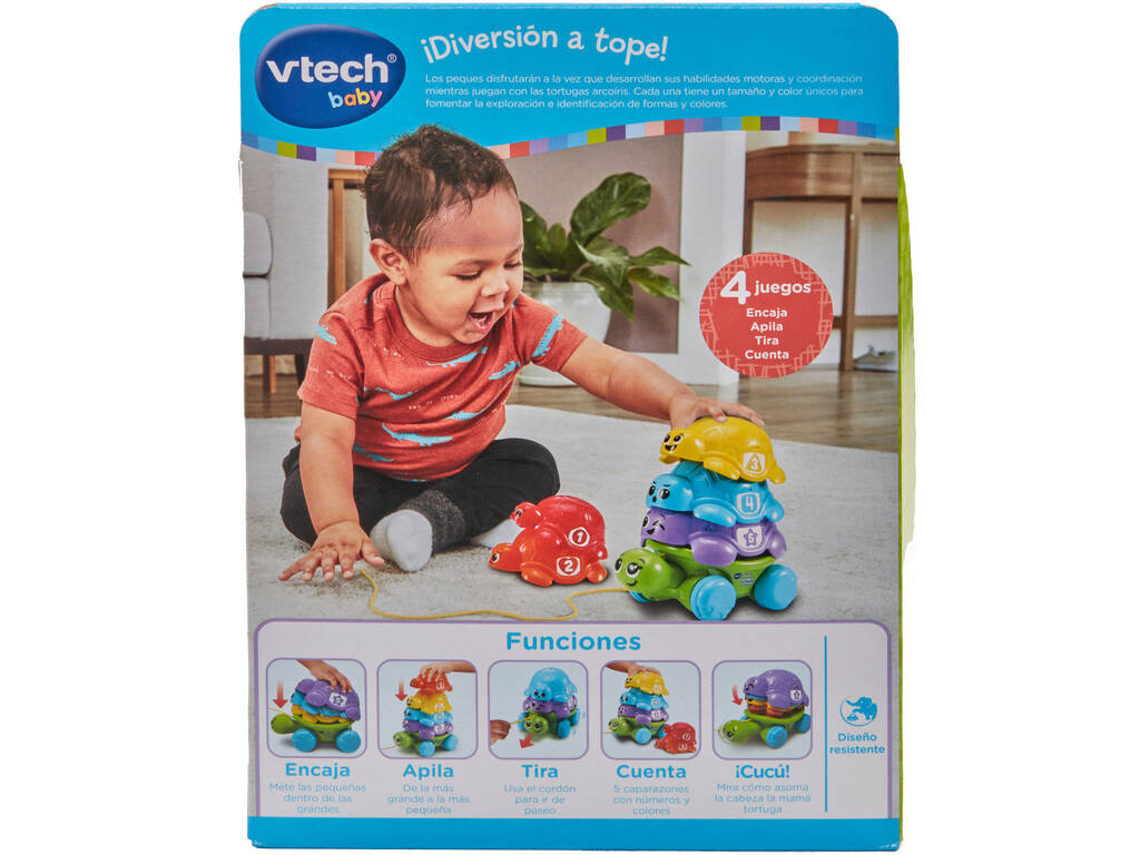 Stapelbare farbige Regenbogenschildkröten von Vtech 80-609322