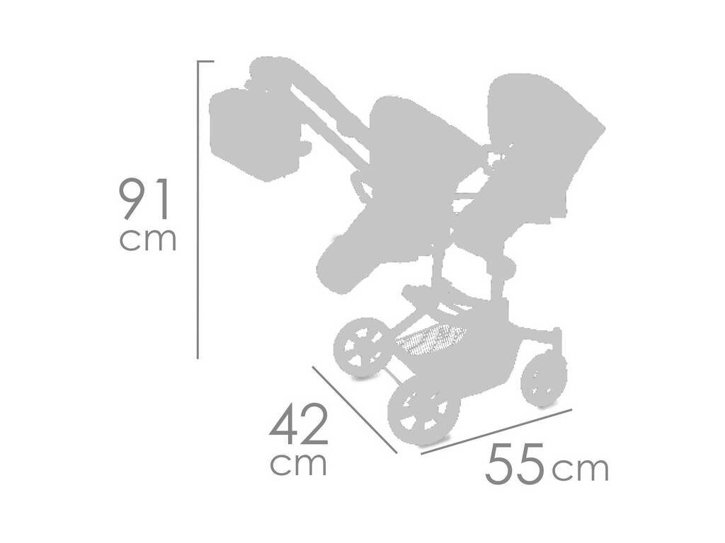 Carro de Muñecas Silla Gemelar Plegable Multiposición Cityx DeCuevas 90877