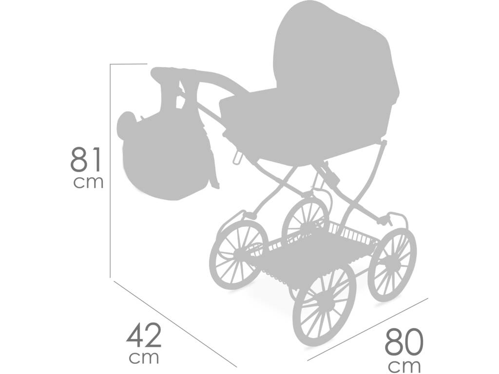 Poussette pliable pour poupées avec sac à dos Koala DeCuevas 80079