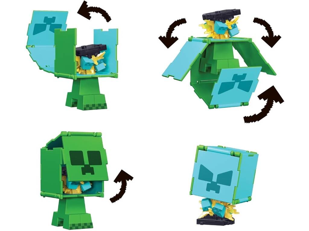 Minecraft figura intercambiabile 2 in 1 Mattel HTL43