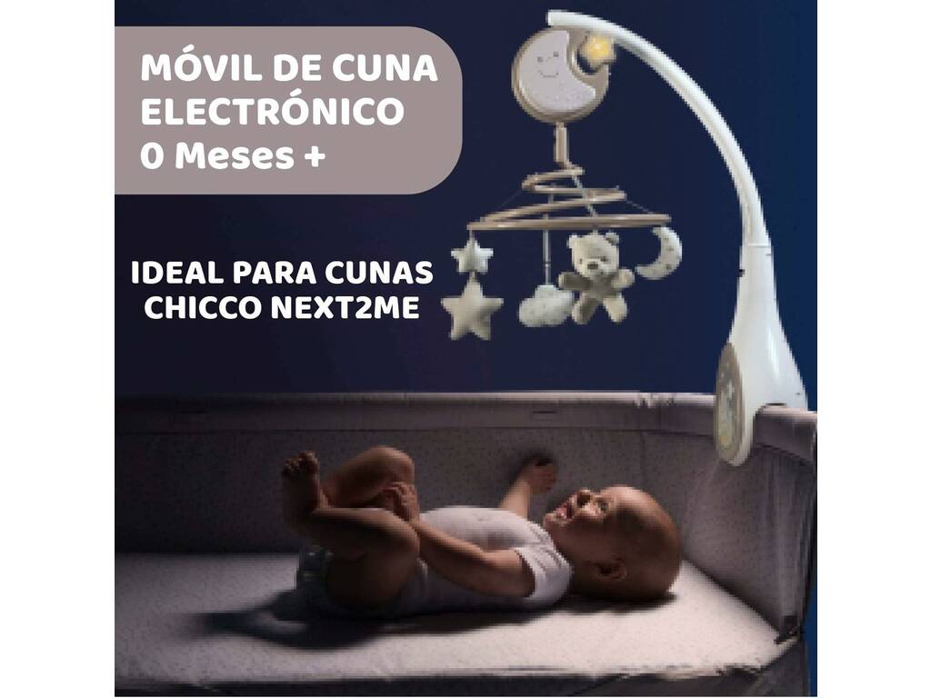 Mobile pour berceau Next2Dreams 3 en 1 avec lumière et sons