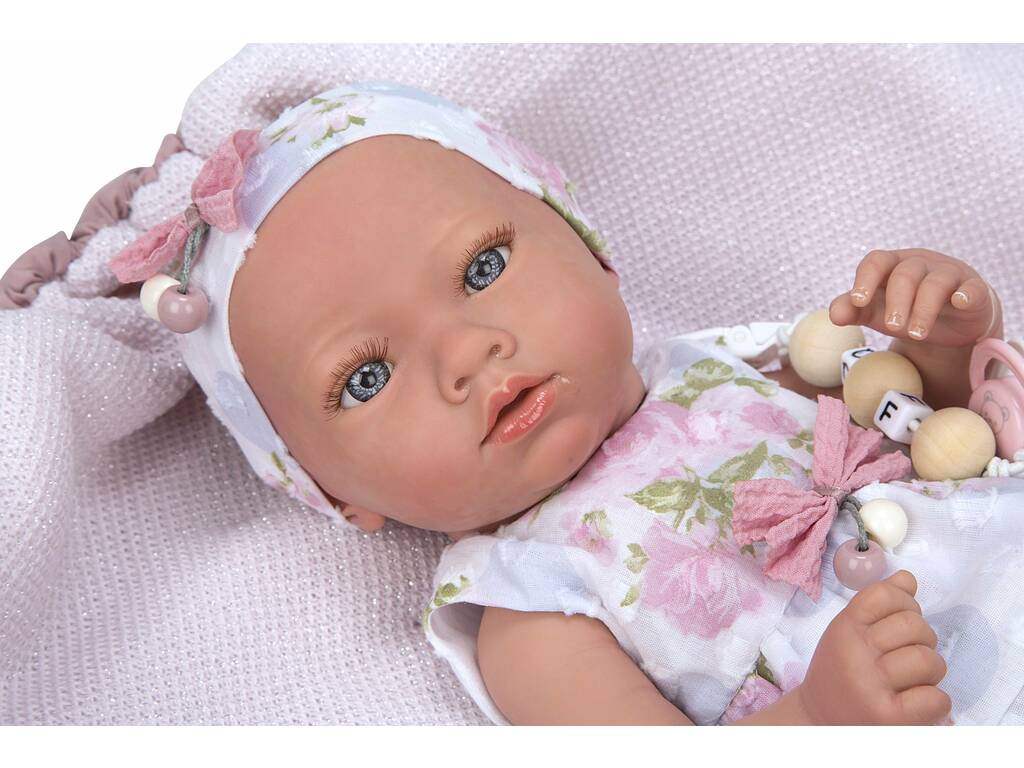 Reborn Baby Puppe 38 cm. Inna Rosa mit Decke Arias 98106