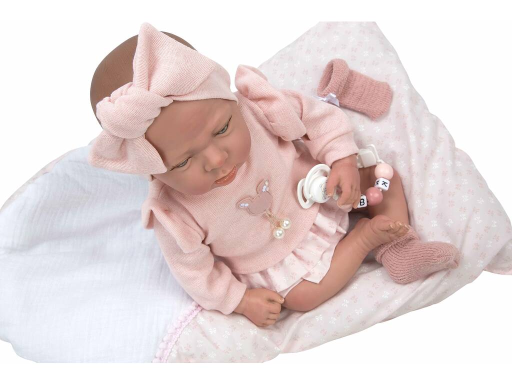 Baby Doll Reborn Alba Pink 40 cm. avec coussin Arias 98121