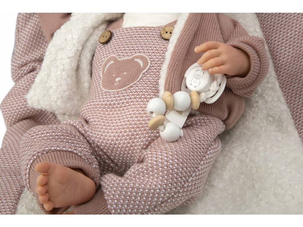 Bambola Reborn 40 cm. Gadea Rosa con Coperta di Arias 98164