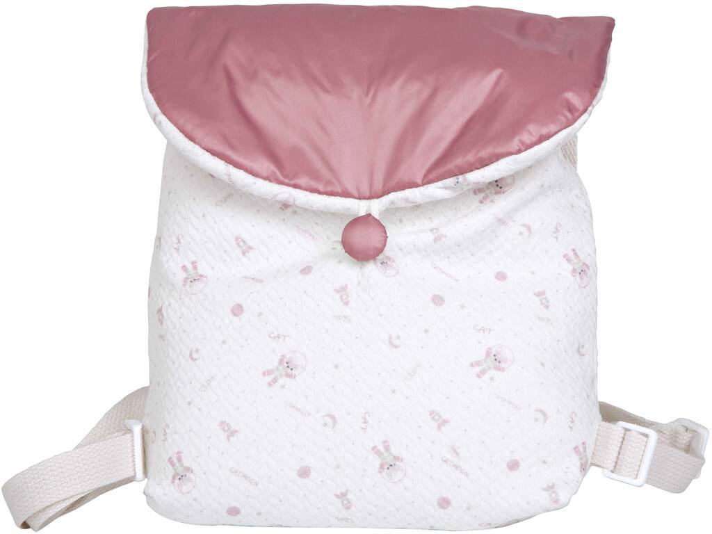 Boneca Bebé Elegance Adi Rosa 45 cm com Mochila Arias 65376