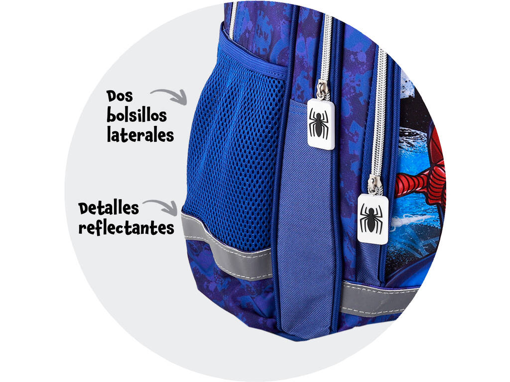 Spiderman Mochila Duplo Compartimento Adaptável a Carrinho de Toybags T434-132