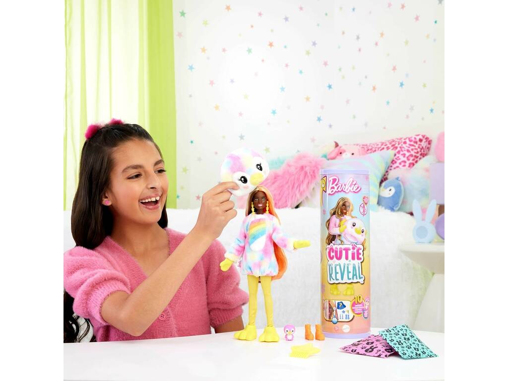 Barbie Cutie Reveal Sueños De Colores Pingüino de Mattel HRK40