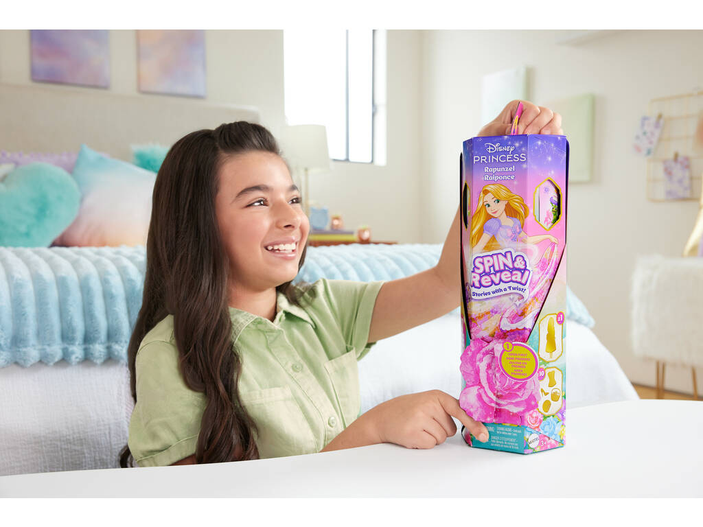 Princesas Disney Muñeca Rapunzel Spin And Reveal de Mattel HTV86