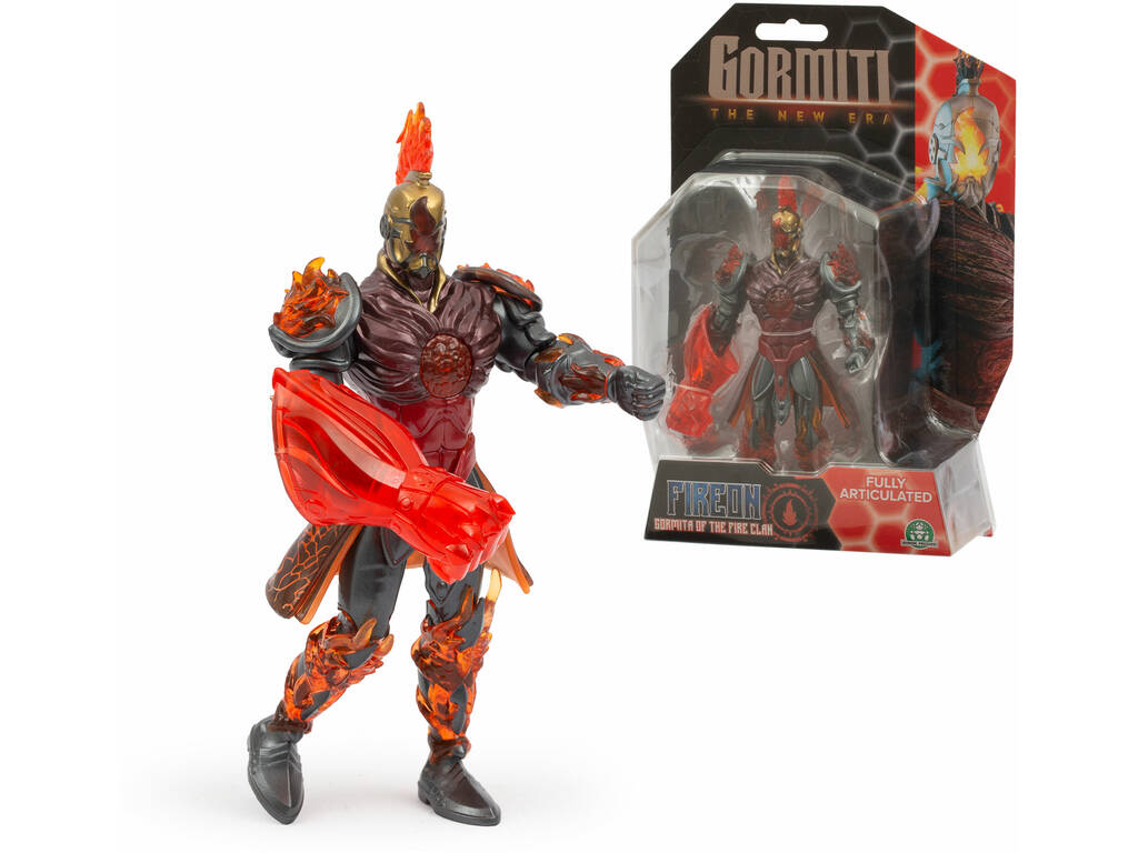 Gormiti The New Era Figura de 15 cm Héroe con Arma Famosa GRV20000