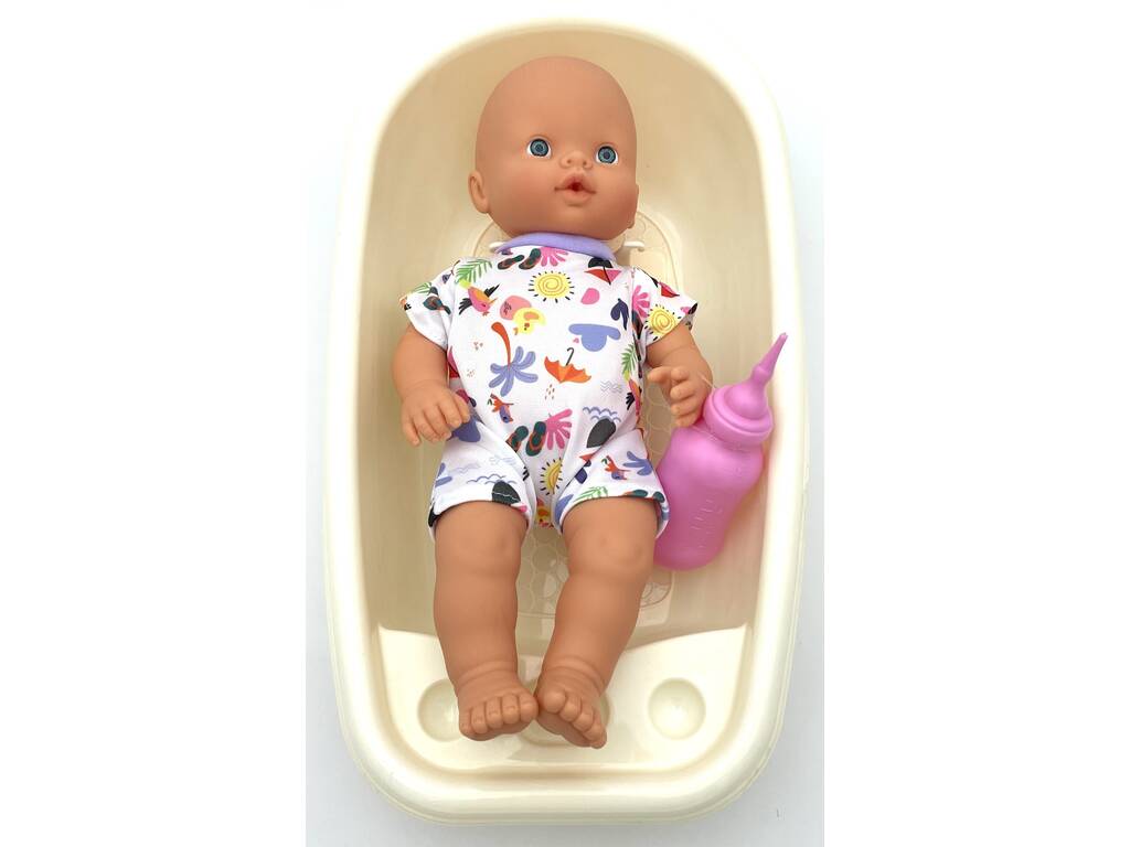 35 cm große Pipí Babypuppe mit Badewanne und Fläschchen