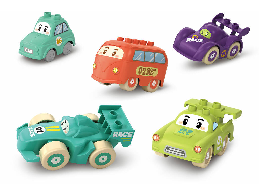 Coches Locos Set Creativo con Bloques Blandos de 50 Piezas